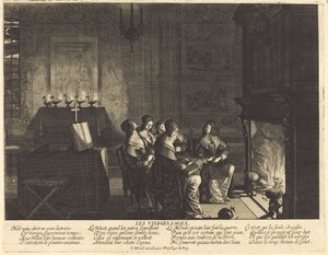 De vise jomfruer før ilden av Abraham Bosse