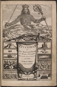 Tittelside til "Leviathan, eller The Matter, Forme, & Power of a Common-Wealth Ecclesiasticall and Civill" av Thomas Hobbes
