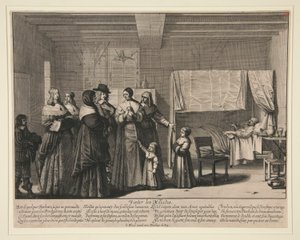 Visiter les Malades, fra Seven Works of Mercy av Abraham Bosse