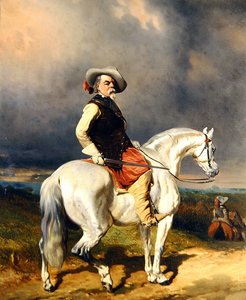 Cavalier on a White Horse (olje på lerret) av Abraham Cooper