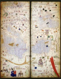 Katalansk atlas, ark 7 og 8, 1375