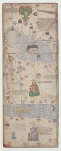 Katalansk atlas, ark 9, 1375 av Abraham Cresques