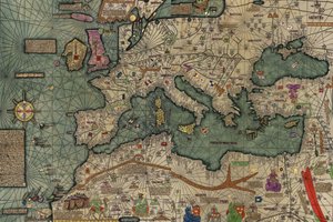 Nord-Afrika, Europa og Midtøsten fra den katalanske atlasen