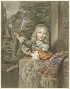 Bobleblåsende gutt av Abraham Delfos