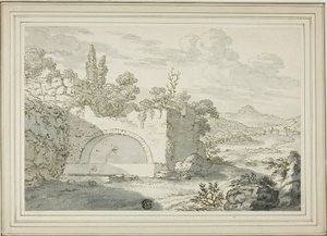 Landskap med fontene av Abraham Genoels II