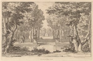 De to statuene av Abraham Genoels II after Adam Frans van der Meulen