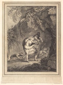 Le coup de vent (Vindkastet) av Abraham Girardet after Antoine Lebel