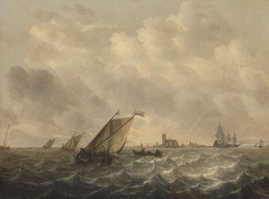 Elveutsikt, ca. 1643–1650 (olje på panel)