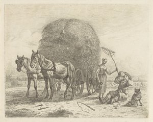 Drikkende bonde med en hogstmann