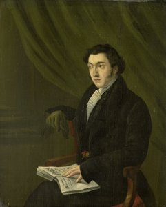 Portrett av Johannes Petrus Schouberg, frimerkegravør ved Imperial Mint i Utrecht