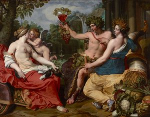 Ceres, Bacchus og Venus, av Janssens, Abraham (ca. 1573-1632). Olje på lerret av Abraham Janssens