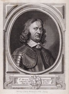 Sir Hugh Cartwright , engelsk royalistsoldat fra borgerkrigen (gravering)
