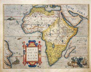 Kart over Afrika, fra Theatrum Orbis Terrarum av Abraham Ortelius av Abraham Ortelius
