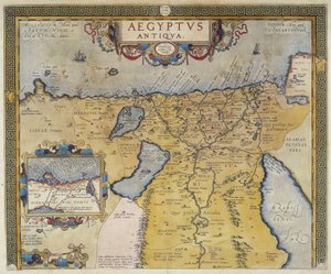 Kart over det gamle Egypt - av Abraham Ortelius, Antwerpen av Abraham Ortelius