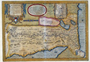 Kart over det gamle Egypt - av Abraham Ortelius, Antwerpen