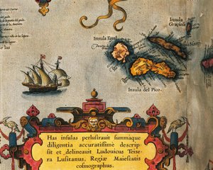 Kart over Azorene fra Theatrum Orbis Terrarum av Abraham Ortelius av Abraham Ortelius