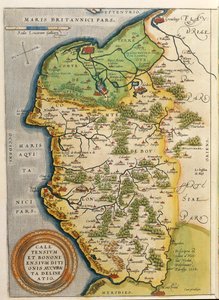 Kart over Calais-området, fra Theatrum Orbis Terrarum av Abraham Ortelius av Abraham Ortelius