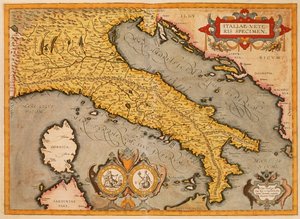 Kart over Italia av Abraham Ortelius av Abraham Ortelius