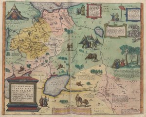 Kart over Russland Fra: Verdenskart av Abraham Ortelius