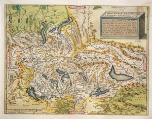 Kart over Sveits, fra Theatrum Orbis Terrarum av Abraham Ortelius av Abraham Ortelius