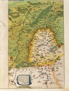 Kart over Vermandois, fra The Theatre of the World av Abraham Ortelius av Abraham Ortelius