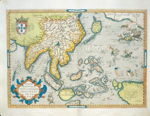 Kart over India, fra Theatrum Orbis Terrarum av Abraham Ortelius av Abraham Ortelius