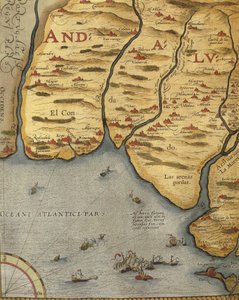 Port of Palos i Andalusia, fra Theatre of the World av Abraham Ortelius av Abraham Ortelius