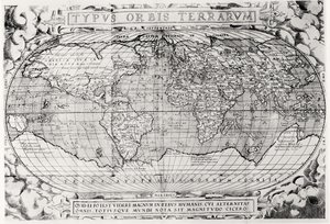 Verdenskart, verdenskart, 1577 av Abraham Ortelius