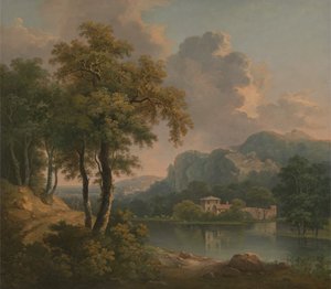 Skogbevokst kupert landskap, 1785.