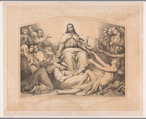 Kristus trøst For å trøste alle som sørger (tittel på objekt) av Abraham Pieter Felix
