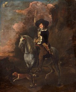Kavaler på en grå hest, ca. 1660 av Abraham Pietersz. van Kalraet
