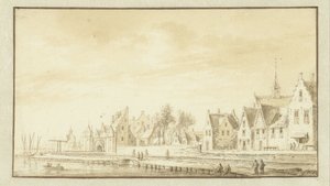 Utsikt over Montfoort av Abraham Rademaker