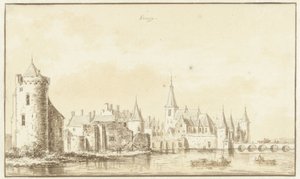 Utsikt over byen Gennep av Abraham Rademaker