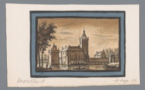 Utsikt over Montfoort slott av Abraham Rademaker