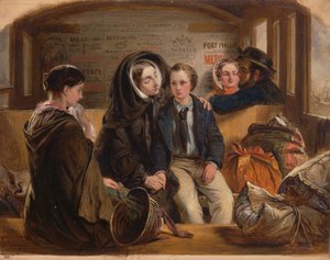 Andre klasse - Avskjeden. Dermed skilles vi rike i sorg, skilles fattige., 1855. av Abraham Solomon