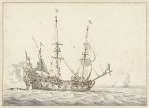 nederlandsk krigsskip av Abraham Storck