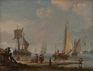 Marinemaleri av Abraham Storck