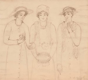 Tre kvinner, 1908. av Abraham Walkowitz