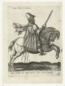 Nederlandsk rytter med karabin av Abraham de Bruyn (attributed to)