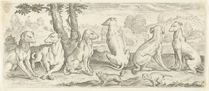 Dogs Animals (serietittel) av Abraham de Bruyn (possibly)