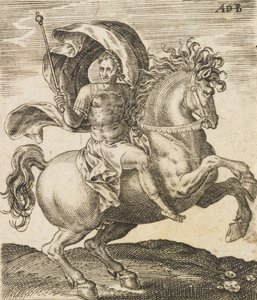 Sergius Galba fra Twelve Caesars on Horseback, c1565-1587. av Abraham de Bruyn