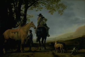 To ryttere i et landskap