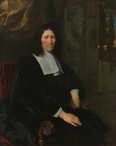 Portrett av Pieter de la Court Portrett av Pieter de la Court. Produsent og kledeier, først i Leiden, siden 1673 i Amsterdam, politisk brosjyre av Abraham van den Tempel