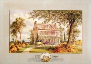Mount Pleasant (Beekman Mansion), New York City, ca. 1874 (akvarell, gouache og grafitt på papir) av Abram Hosier