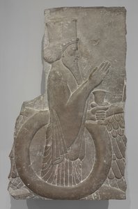 Ahuramazda in the Winged Disk, Persepolis, 486-460 f.Kr. (kalkstein) av Achaemenid
