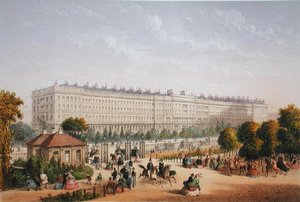 Hyde Park Gardens, ca. 1862 (litho-farge)
