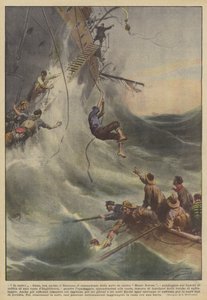 - Jeg viler! sa sjefen for lasteskipet Monte Nevoso med en italiensk sjel? av Achille Beltrame
