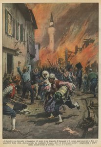 I Thessaloniki spredte en brann som brøt ut om natten i et tømmerlager seg skremmende?