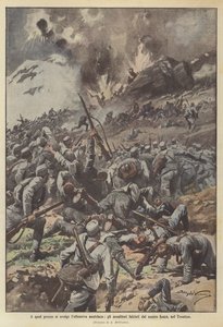Til hvilken pris finner den østerrikske offensiven sted, overfallsmennene mejet ned av brannen vår, i Trentino av Achille Beltrame