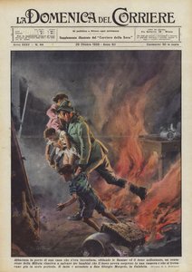 Banket ned døren til et hus som brant ned om kvelden, trosset flammene og kvelende røyk?